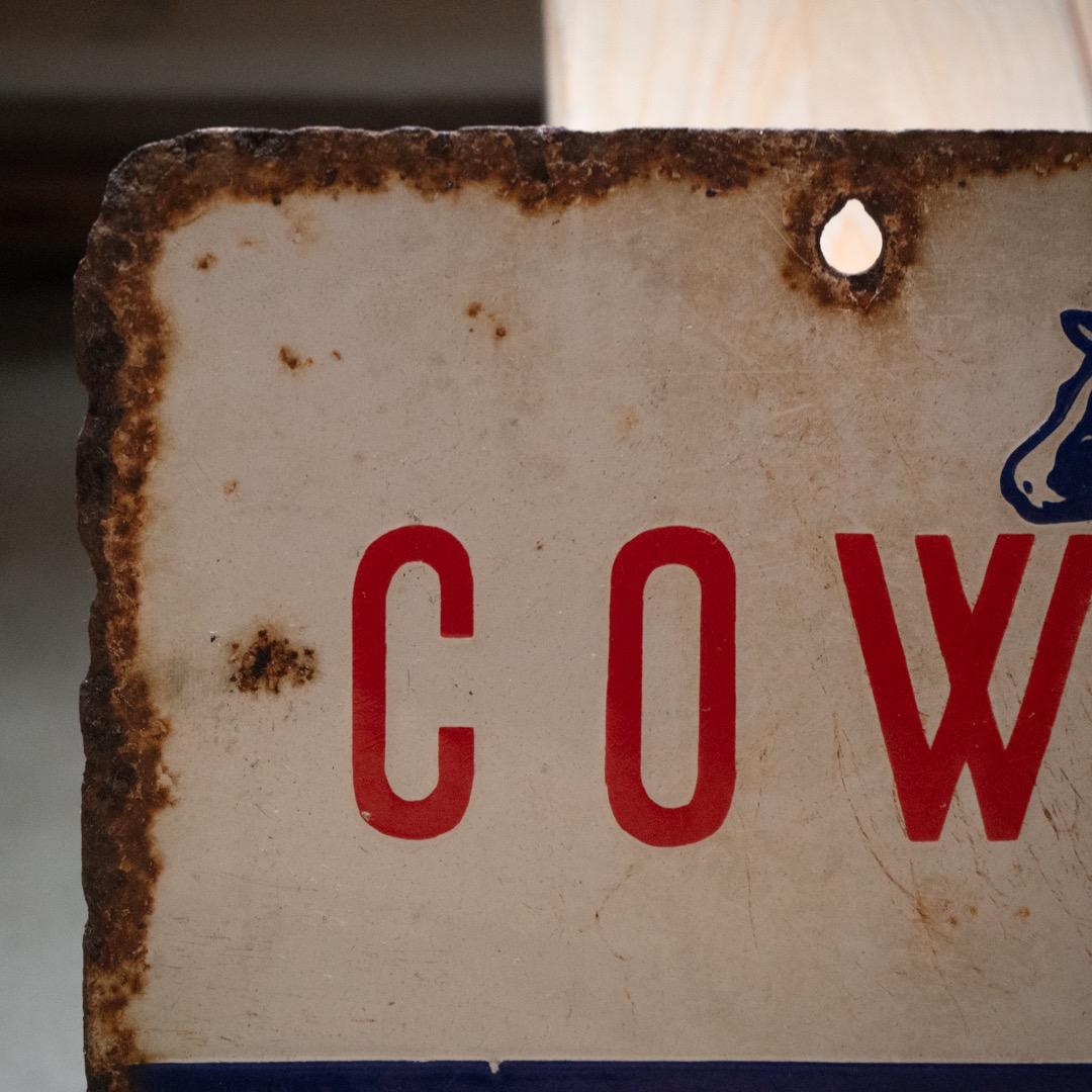 昭和レトロ 3枚 大型 ホーロー看板 牛乳石鹸 & シルバー編機 & サンスター