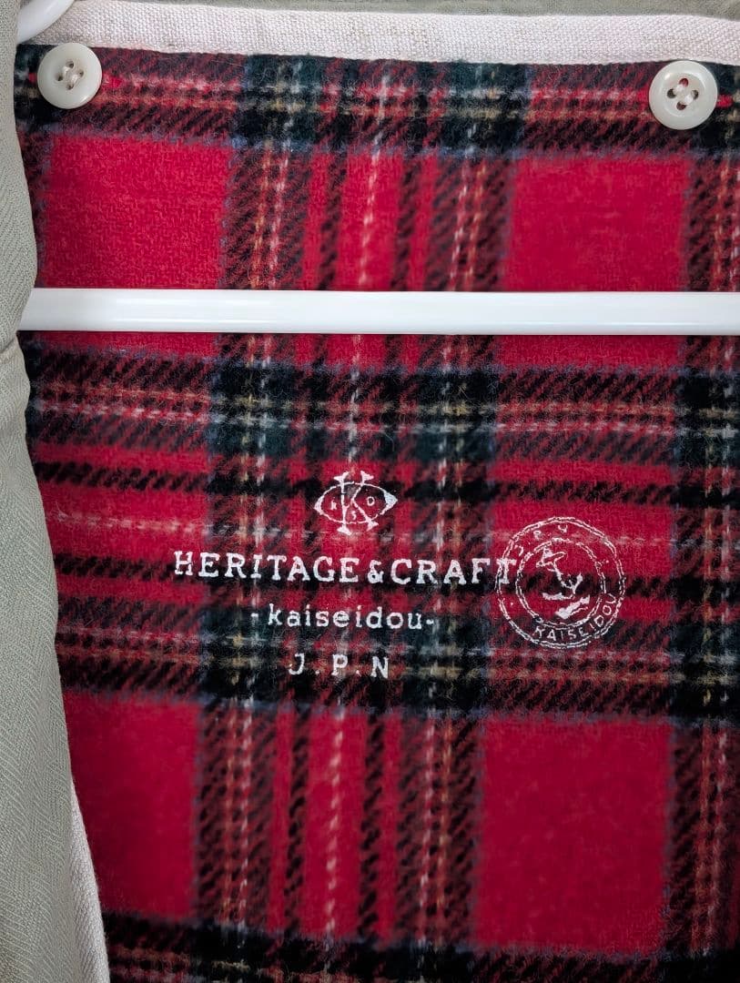 快晴堂謹製 タータンチェックライナーつき パーカーミリタリー