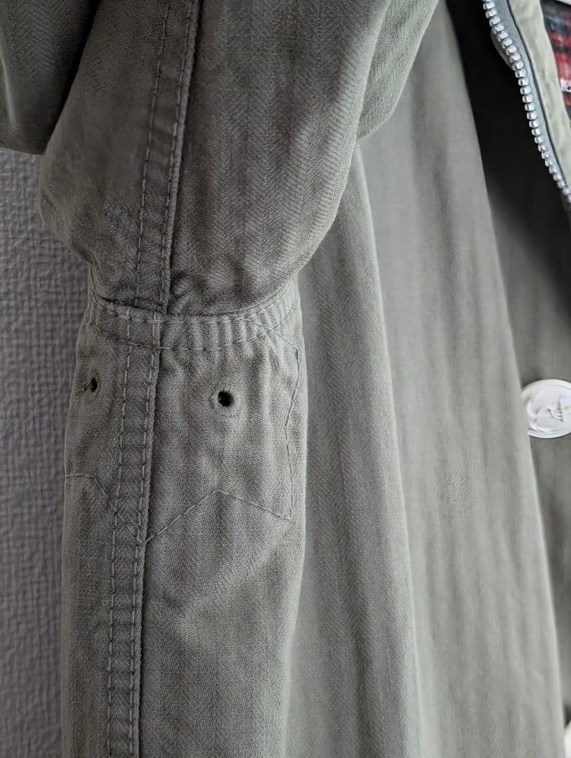 快晴堂謹製 タータンチェックライナーつき パーカーミリタリー