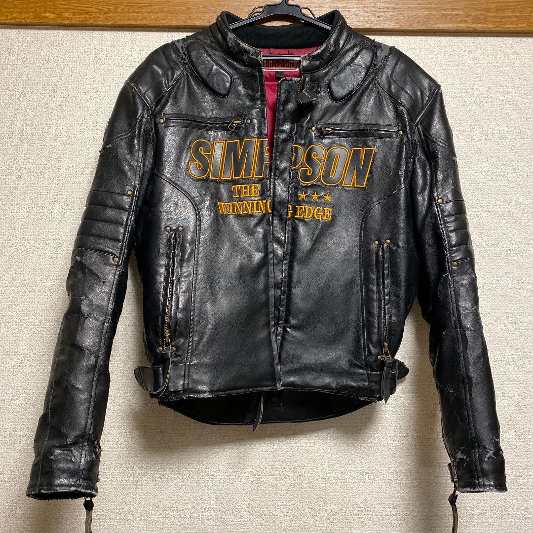 レザージャケット Simpson シンプソン ライダー バイク ジャケット