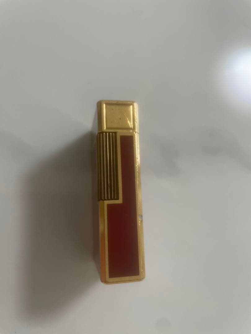 S.T.Dupont デュポン 都彭 赤漆 ゴールドライン ガスライター
