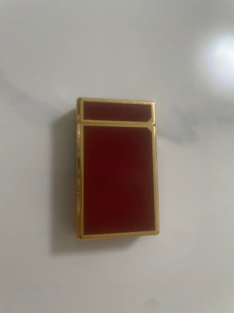 S.T.Dupont デュポン 都彭 赤漆 ゴールドライン ガスライター