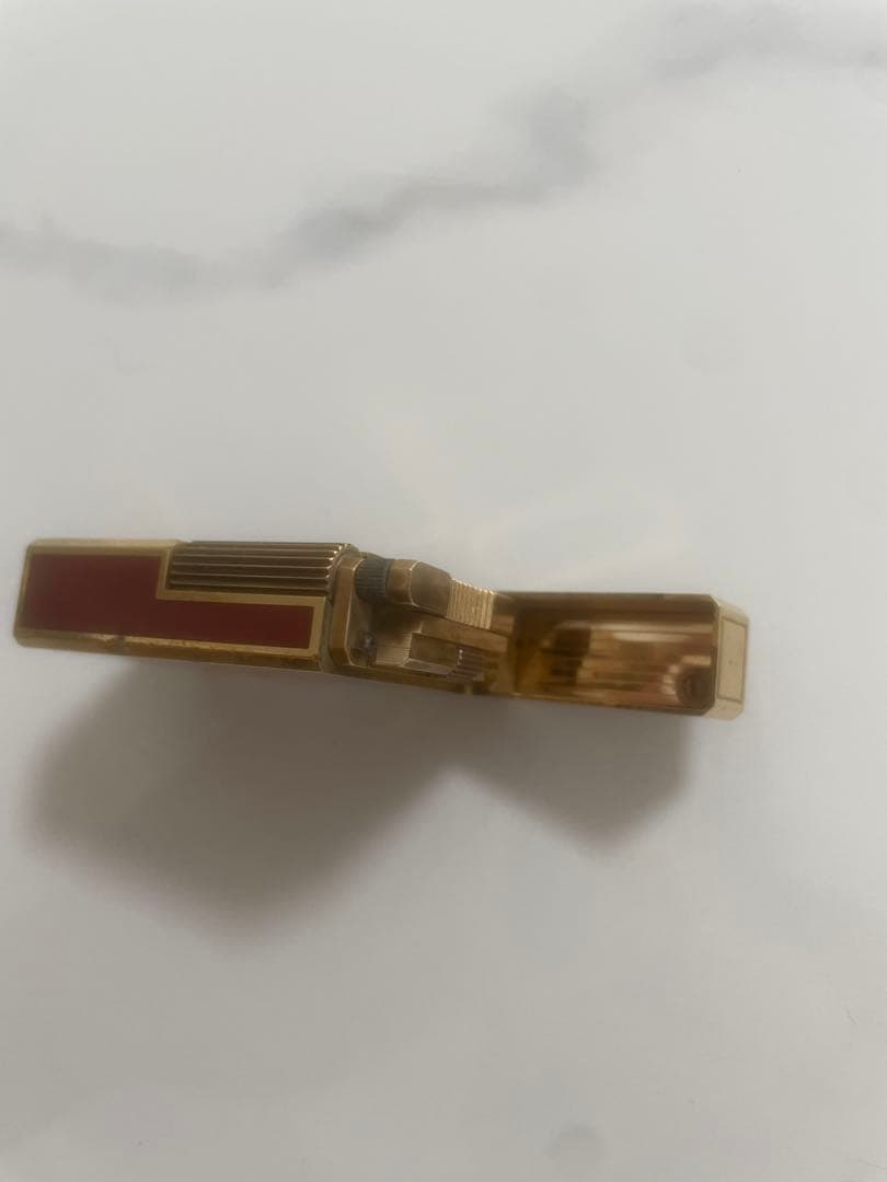 S.T.Dupont デュポン 都彭 赤漆 ゴールドライン ガスライター