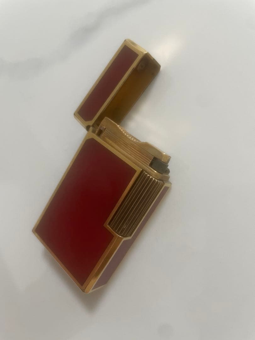 S.T.Dupont デュポン 都彭 赤漆 ゴールドライン ガスライター