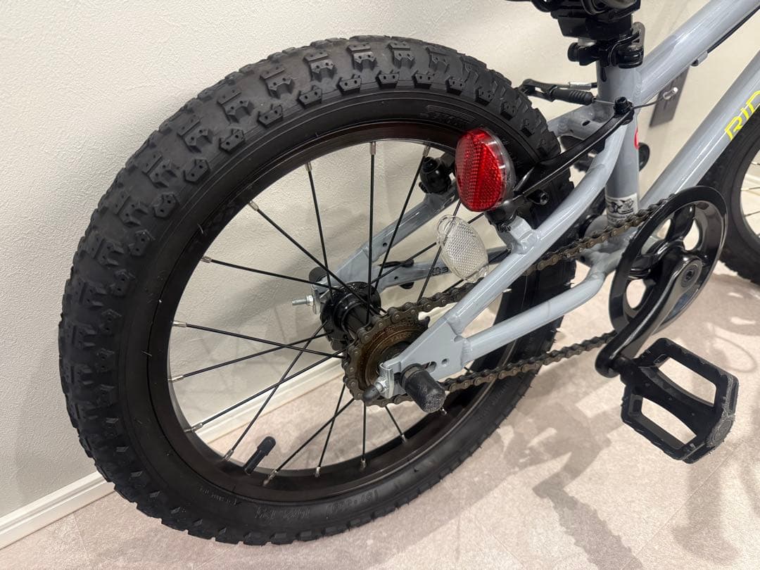 ヨツバサイクル RIDE OASIS 16インチ キッズ自転車 グレー/イエロー