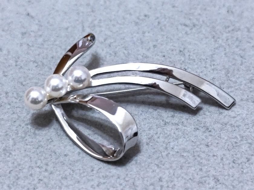 MIKIMOTO　ミキモト パール真珠　SILVER　ブローチ　40451 楽天市場】ミキモト パール 真珠 ブローチ シルバー レディース 【中古