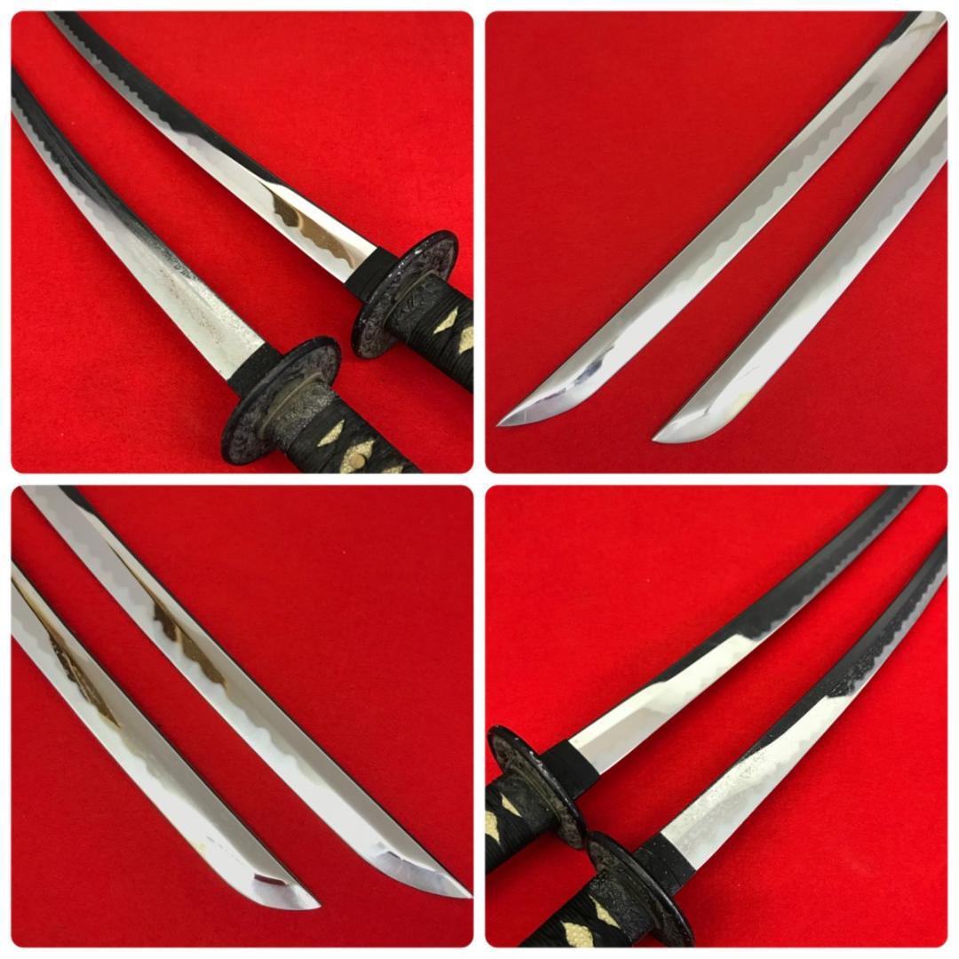 模造刀 刀 脇差 セット 全長105cm/70.5cm 刀装具 拵え