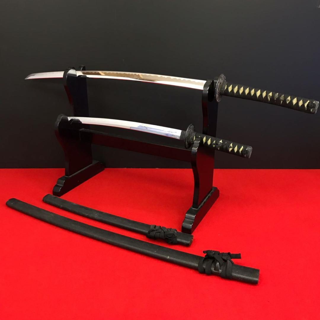 模造刀 刀 脇差 セット 全長105cm/70.5cm 刀装具 拵え