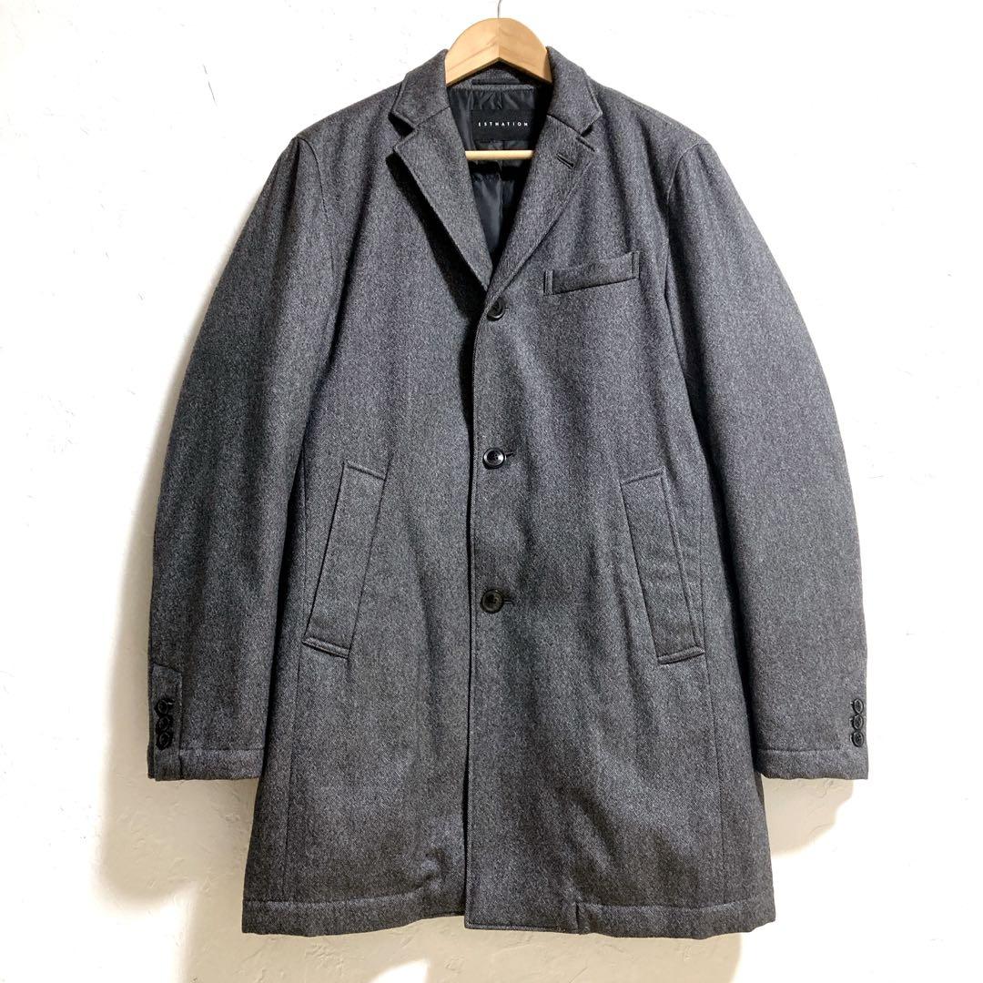 【美品】ESTNATION ダウンチェスターコート ウール　グレー Lサイズ ESTNATION / ウールビッグチェスターコート｜ESTNATION ONLINE STORE