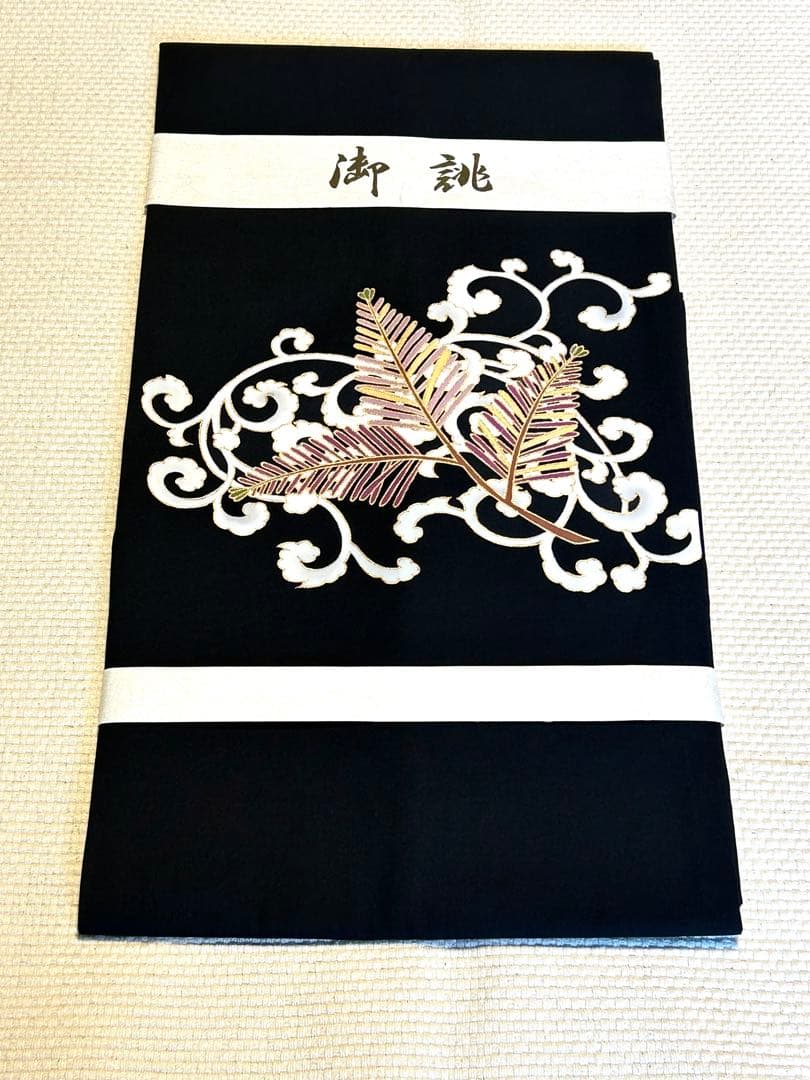 《専用出品でございます》菱健　糸目友禅　九寸名古屋帯　桐壺　五泉　塩瀬　染め帯