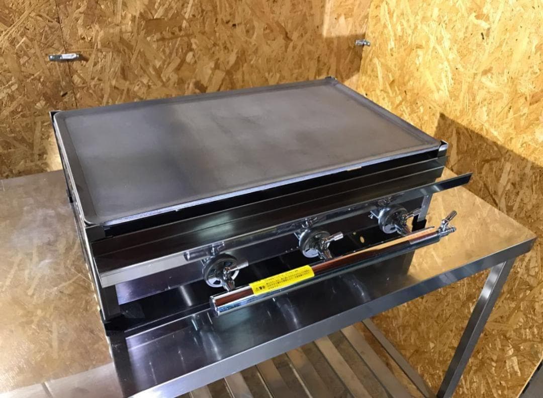 新品　鉄板焼器　TS-60　鉄板焼き　厚み6mm　プロパンガス　トユ付　LP ⑵ 鉄板焼器 兼光 新品 グリドル TS-60 プレス 鉄板焼き W600 厚み6mm