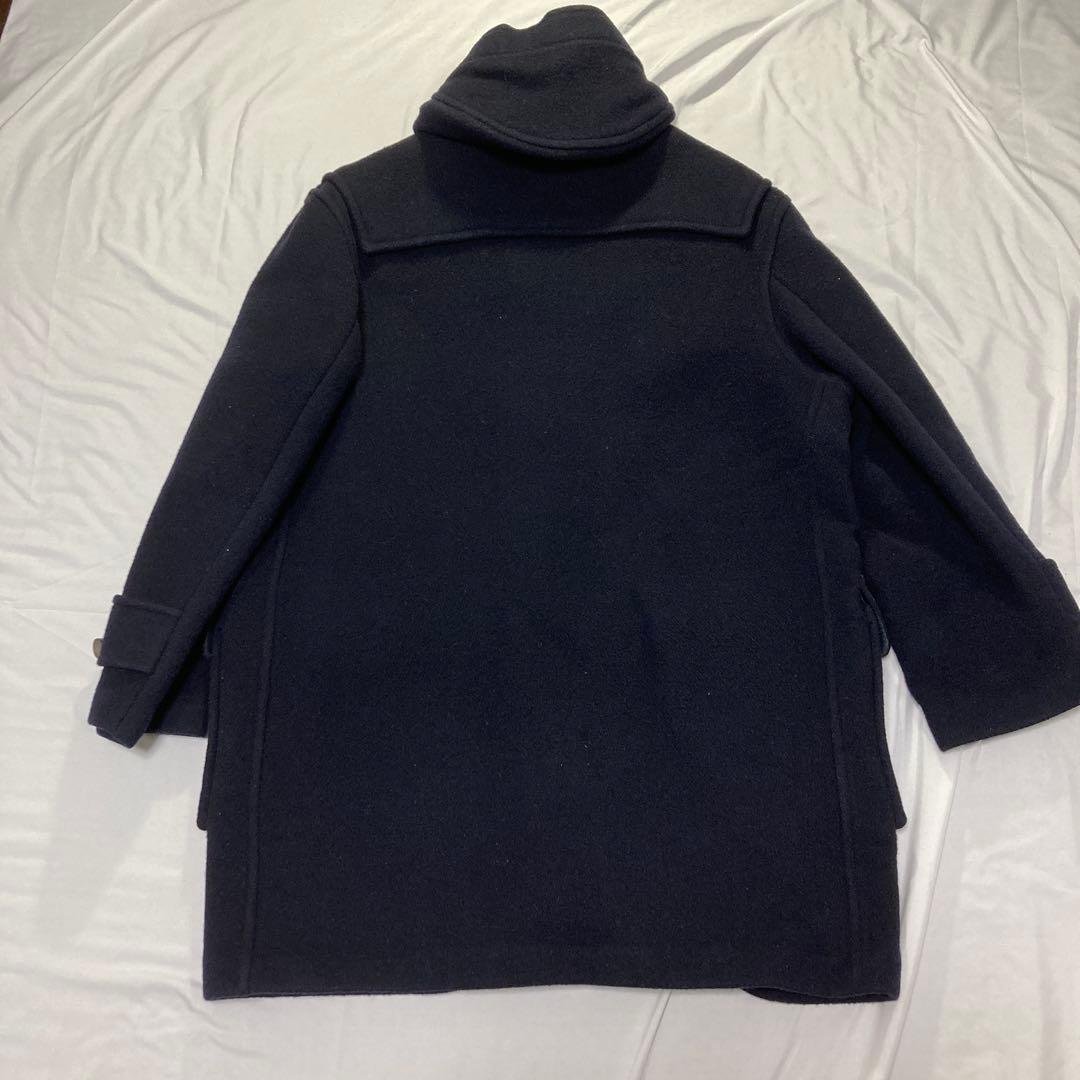 BURBERRY ダッフルコート ネイビー ノバチェック ウール 英国製 XL