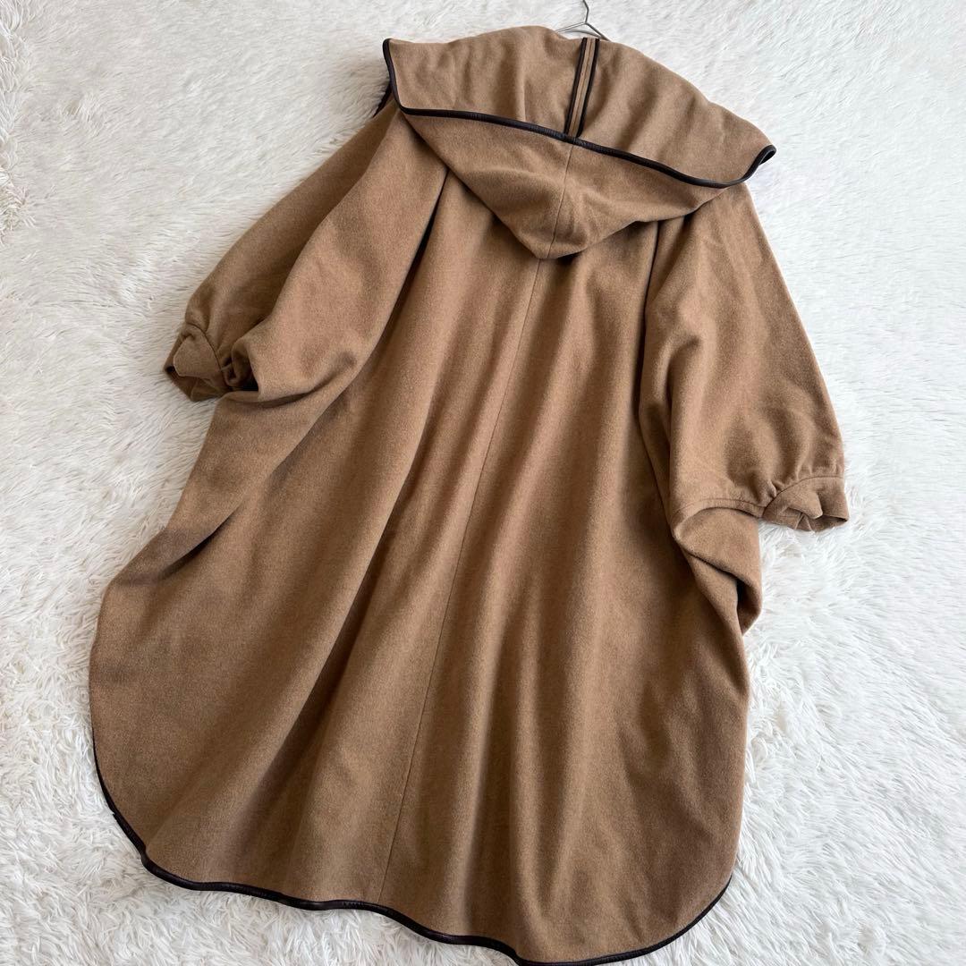 CLANE 定価5.7万 ショールフードバルーンコート ポンチョコート