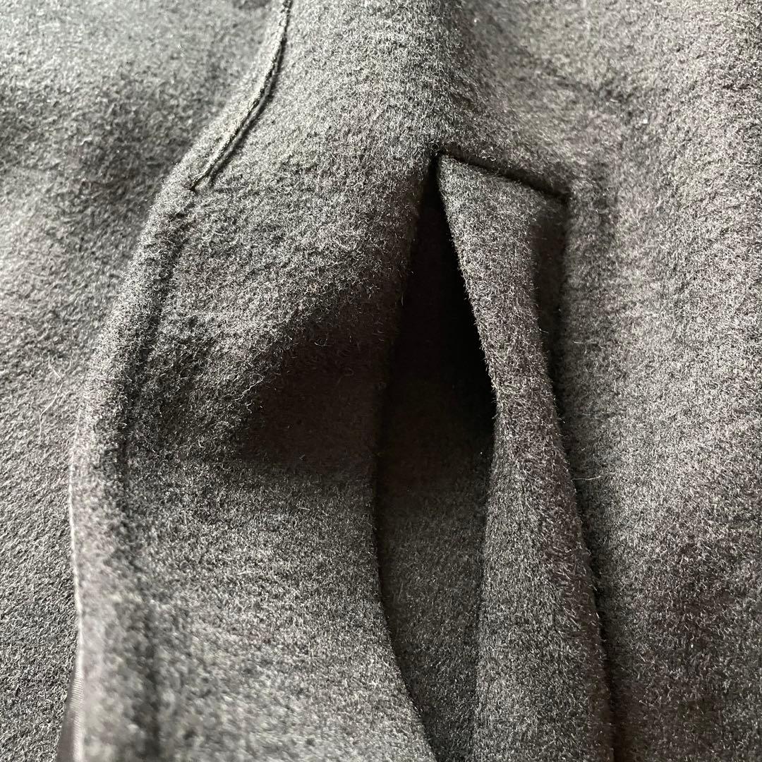 エヌフレーム 金ボタン クラシックケープコート ウール バンドカラー N