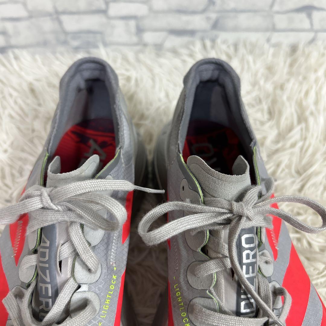 adidas adizero adios pro4 24.5cm シルバーレッド