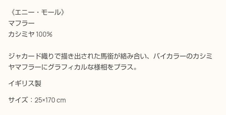 エルメス　2025AW　カシミヤマフラー《エニー・モール》