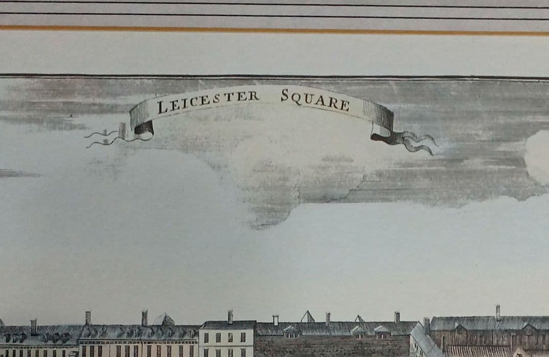 お値下げ　額装　リプロダクション　 ニコルズ「レスタースクウェア」鳥瞰図　美品