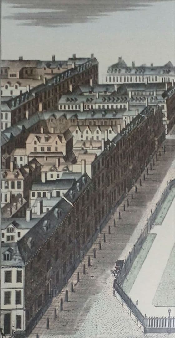 お値下げ　額装　リプロダクション　 ニコルズ「レスタースクウェア」鳥瞰図　美品