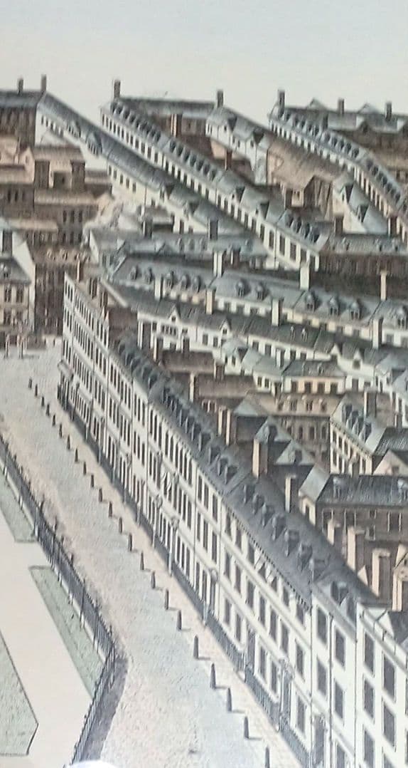 お値下げ　額装　リプロダクション　 ニコルズ「レスタースクウェア」鳥瞰図　美品