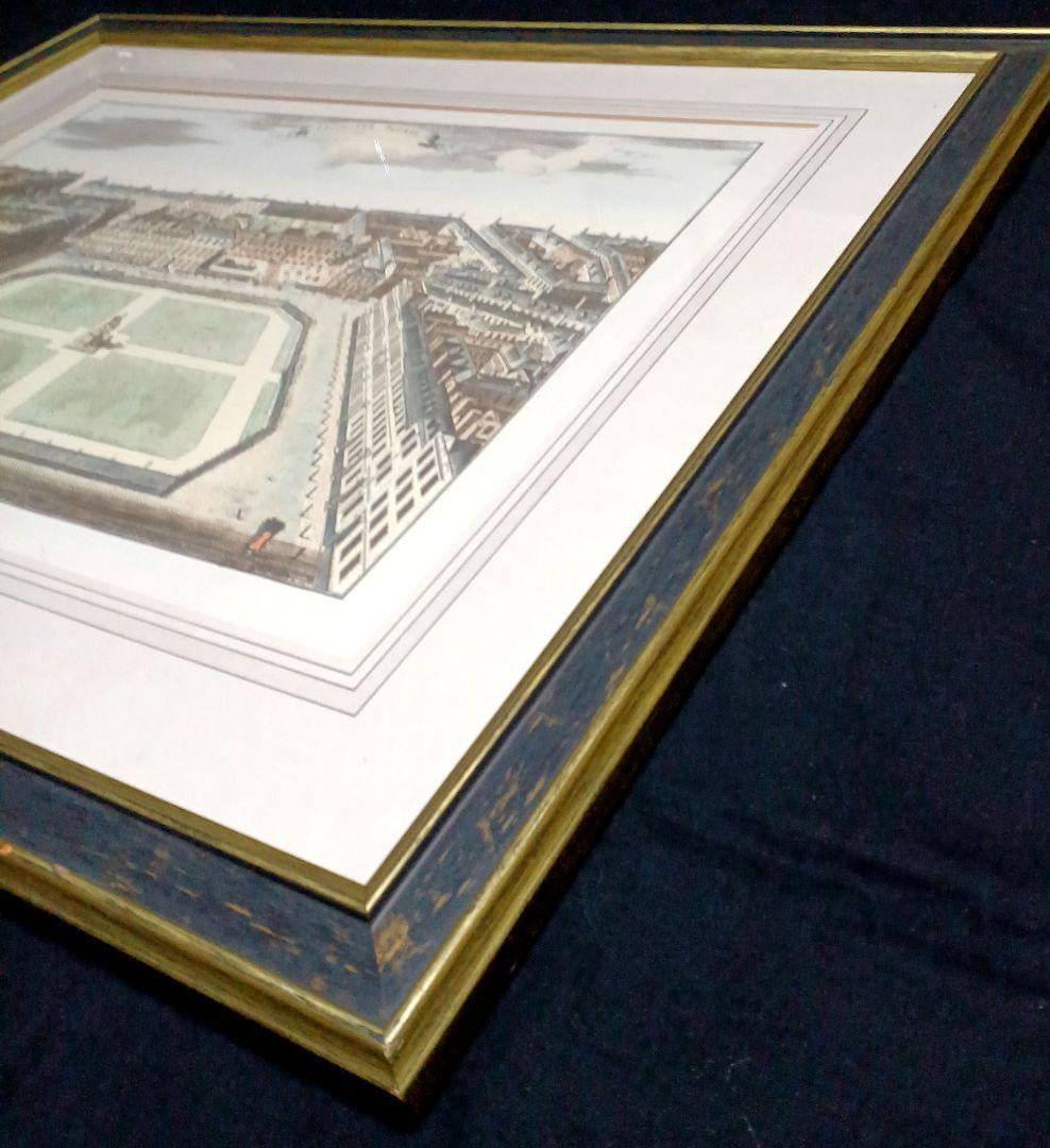 お値下げ　額装　リプロダクション　 ニコルズ「レスタースクウェア」鳥瞰図　美品