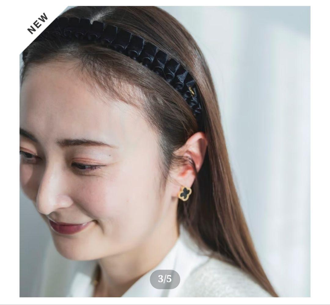 La mer エレガントベルベットヘアバンド -ナロー-