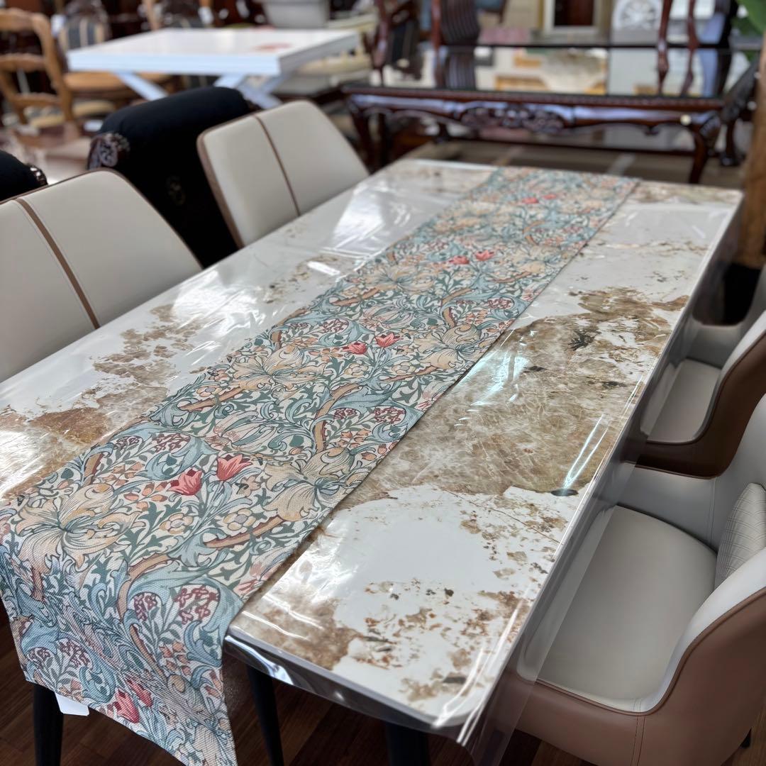 ホワイト サンライジングダイニング5点セット