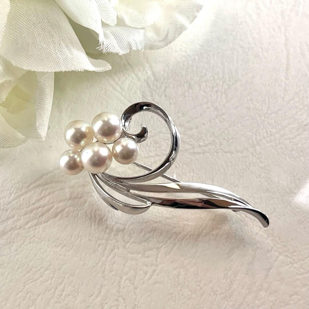 ☆美品☆ミキモト シルバー パール ブローチ - メルカリ