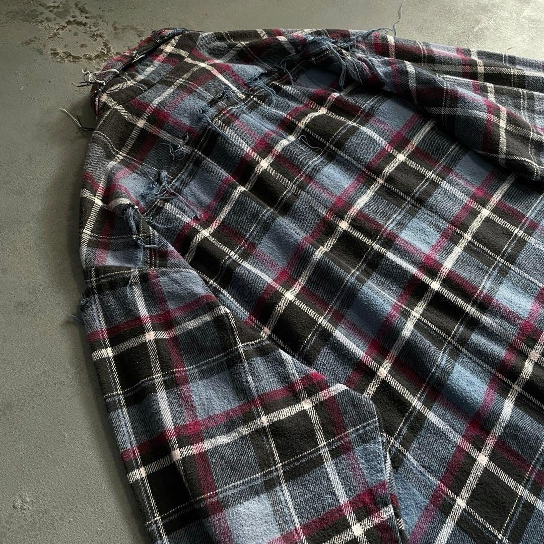 【リピーター様特別割引 】 grunge“襤褸”flannel shirt
