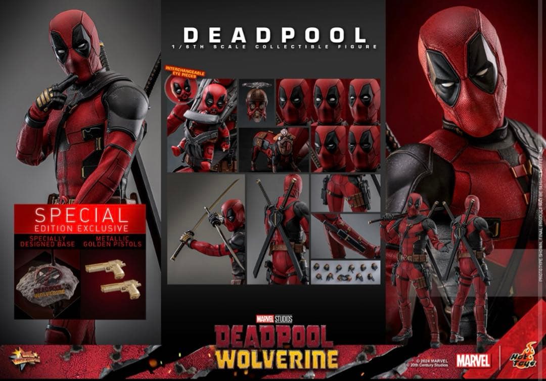 ホットトイズ　デッドプール　ボーナスアクセサリー付き　スペシャルエディション ムービー・マスターピース】『デッドプール＆ウルヴァリン』1/6