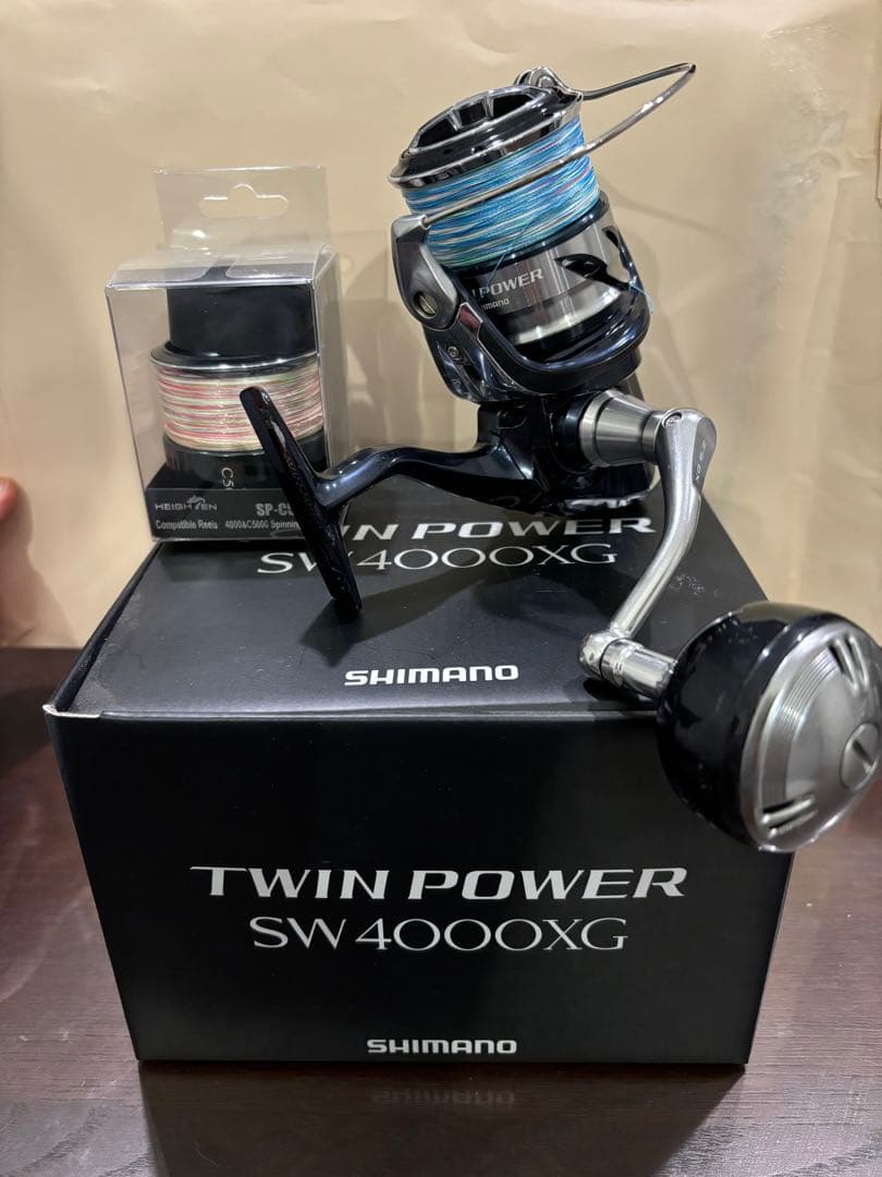 21 TWIN POWER SW4000XG スピニングリール 夢屋スプール付き21 TWIN