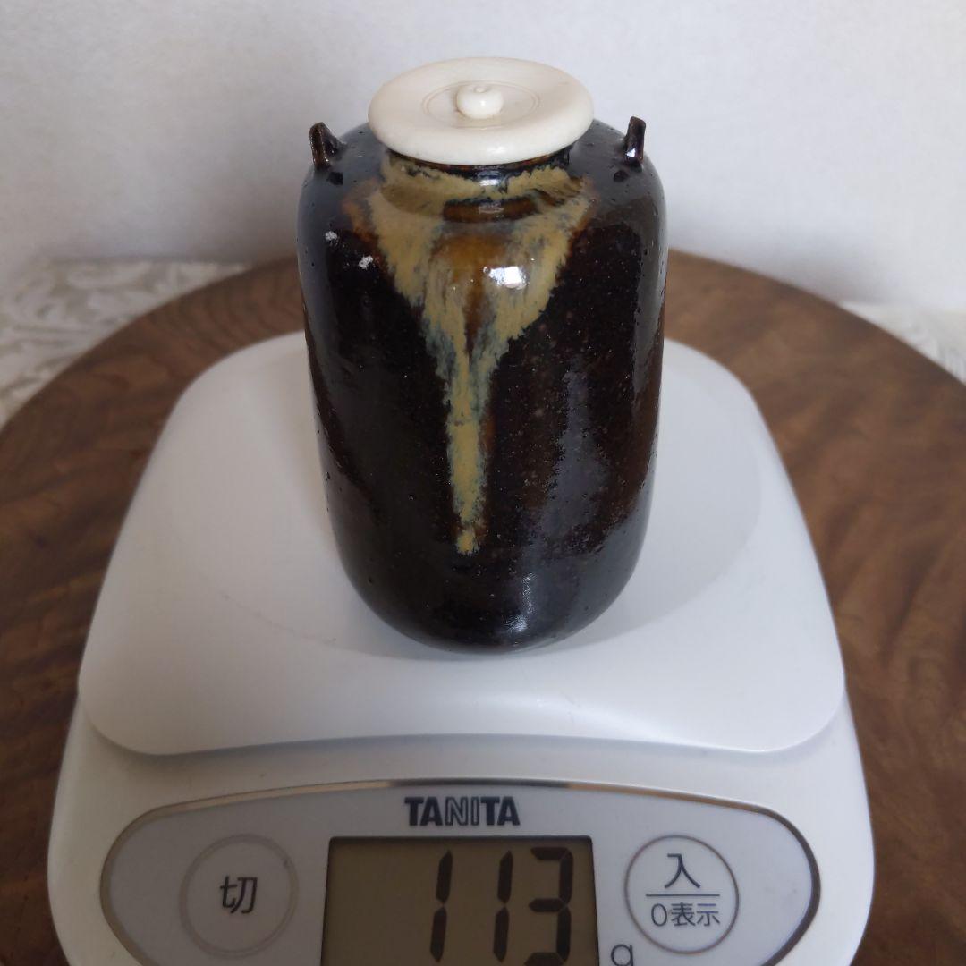 茶道具 【diana様専用】 膳所焼 生野写 茶入 陽炎園 仕履付 表千家