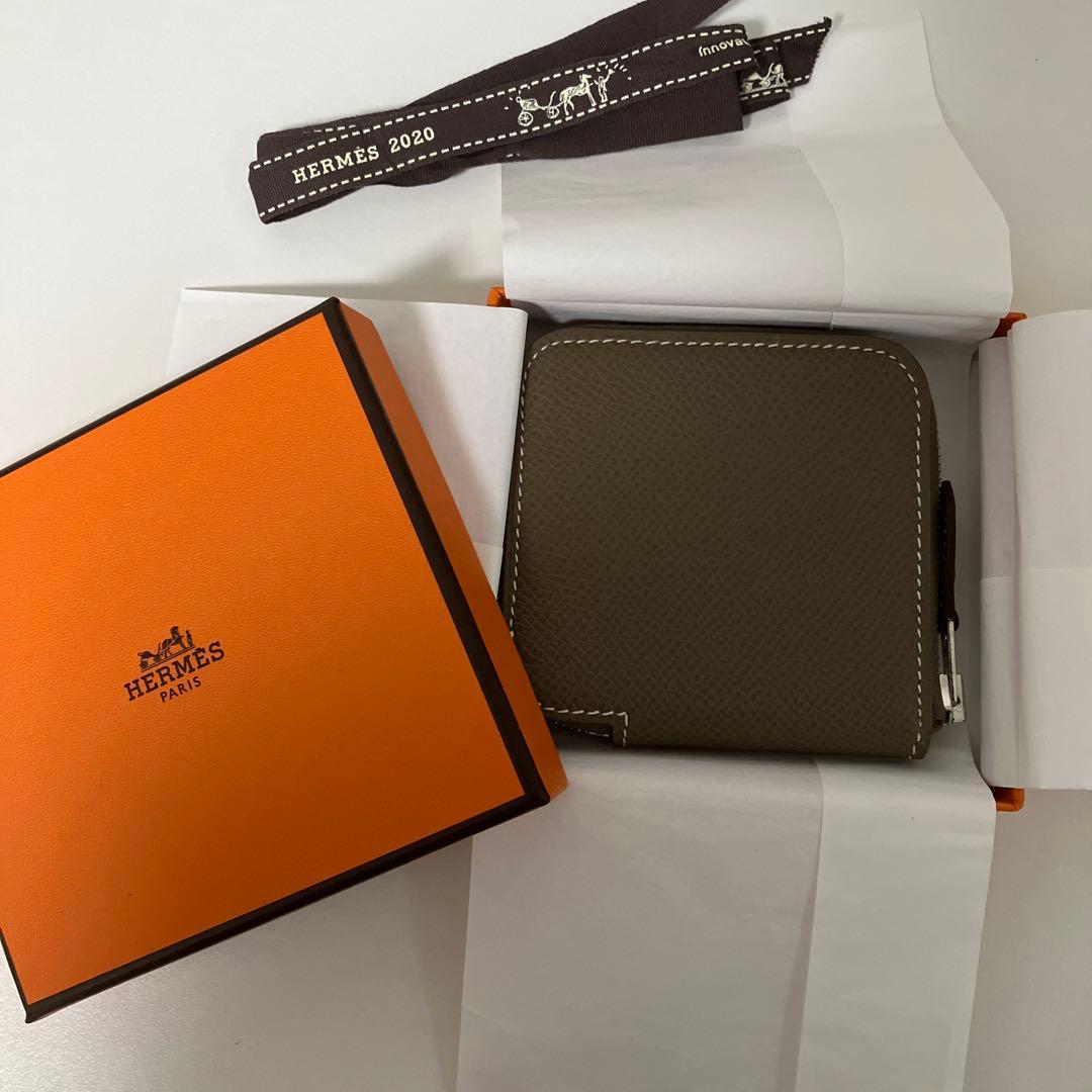 HERMES　エルメス　エトゥープ　アニマポリス　シルクインケース HERMES エルメス アザップ シルクイン コンパクト ミニ 財布 