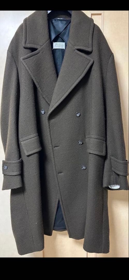 ウール ダブルブレスト チェスターコート ブラウン LACOSTE（ラコステ） コート チェスターコート ダブルブレストバージン