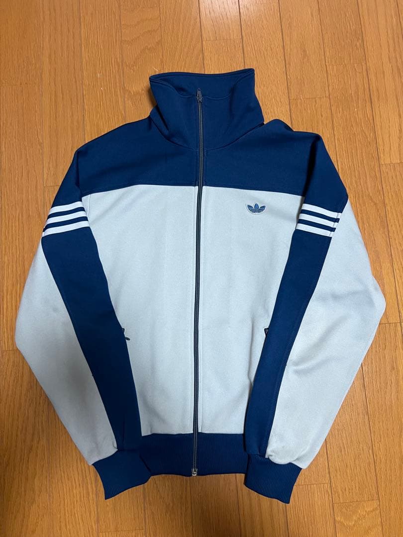 【adidas】70s西独トラックジャケット人気ATS-44F希少グレー紺M刺繍 new arrivals】 ⁡ ✓ 「70s.adidas track jacket」 ⁡ ⁡ 西ドイツ製70s
