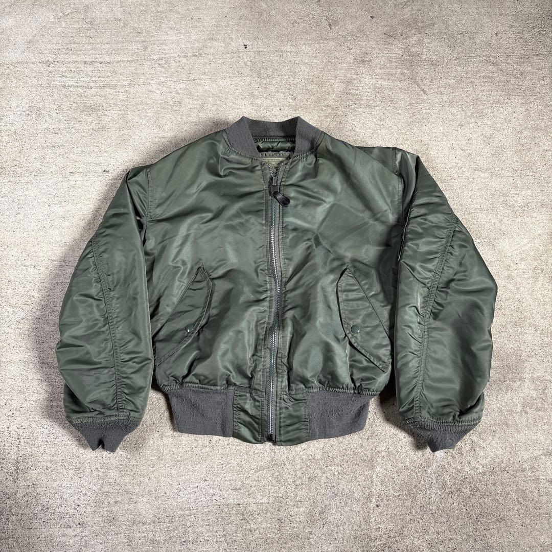 MA-1 ALPHA 80s〜90s USA製 旧タグ 3本線 短丈