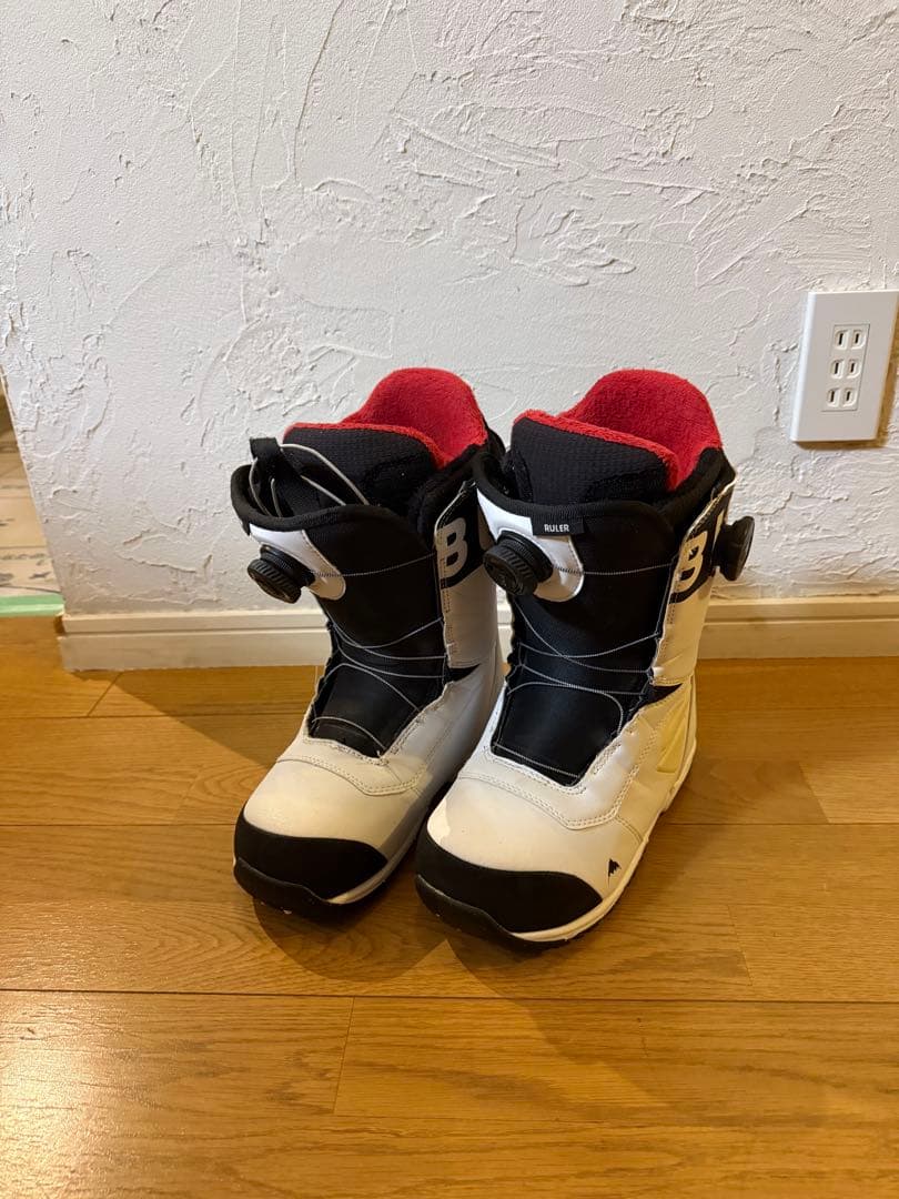 BURTON スノーボードブーツ ホワイト/ブラック/レッド BURTON (バートン) スノーボードブーツ メンズ SIZE 27cm グレー MOTO