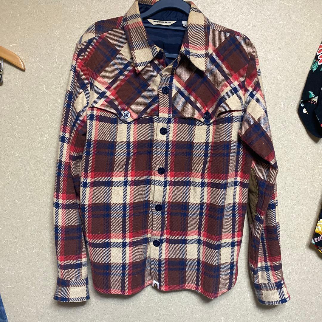 希少 アベイシングエイプ ラブジェネチェックシャツ キムタク