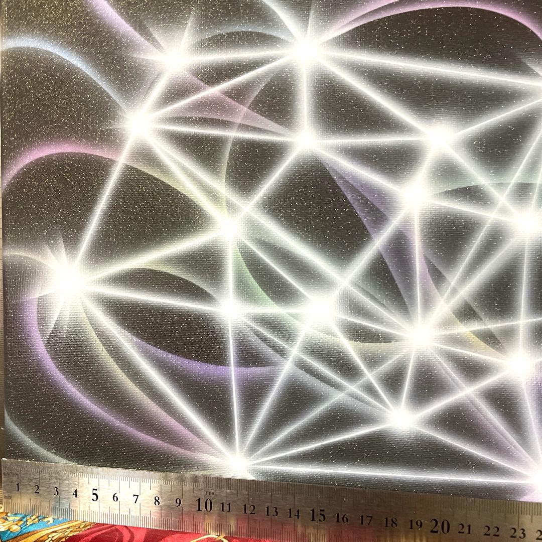 現代アートセール⭐︎開運絵画つながりの波動キャンバスF4号ネットと脳