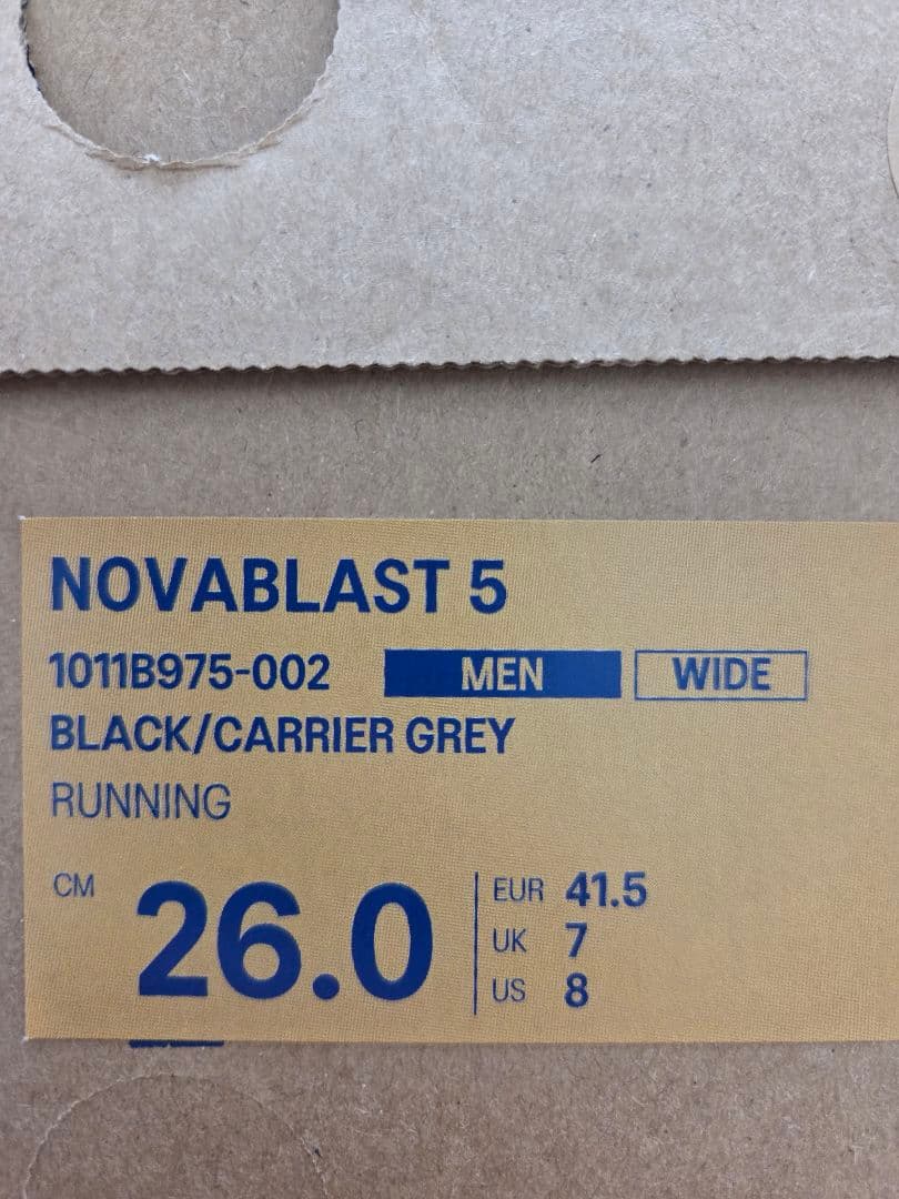 【未使用】ASICS　NOVABLAST 5　WIDE　26.0cm