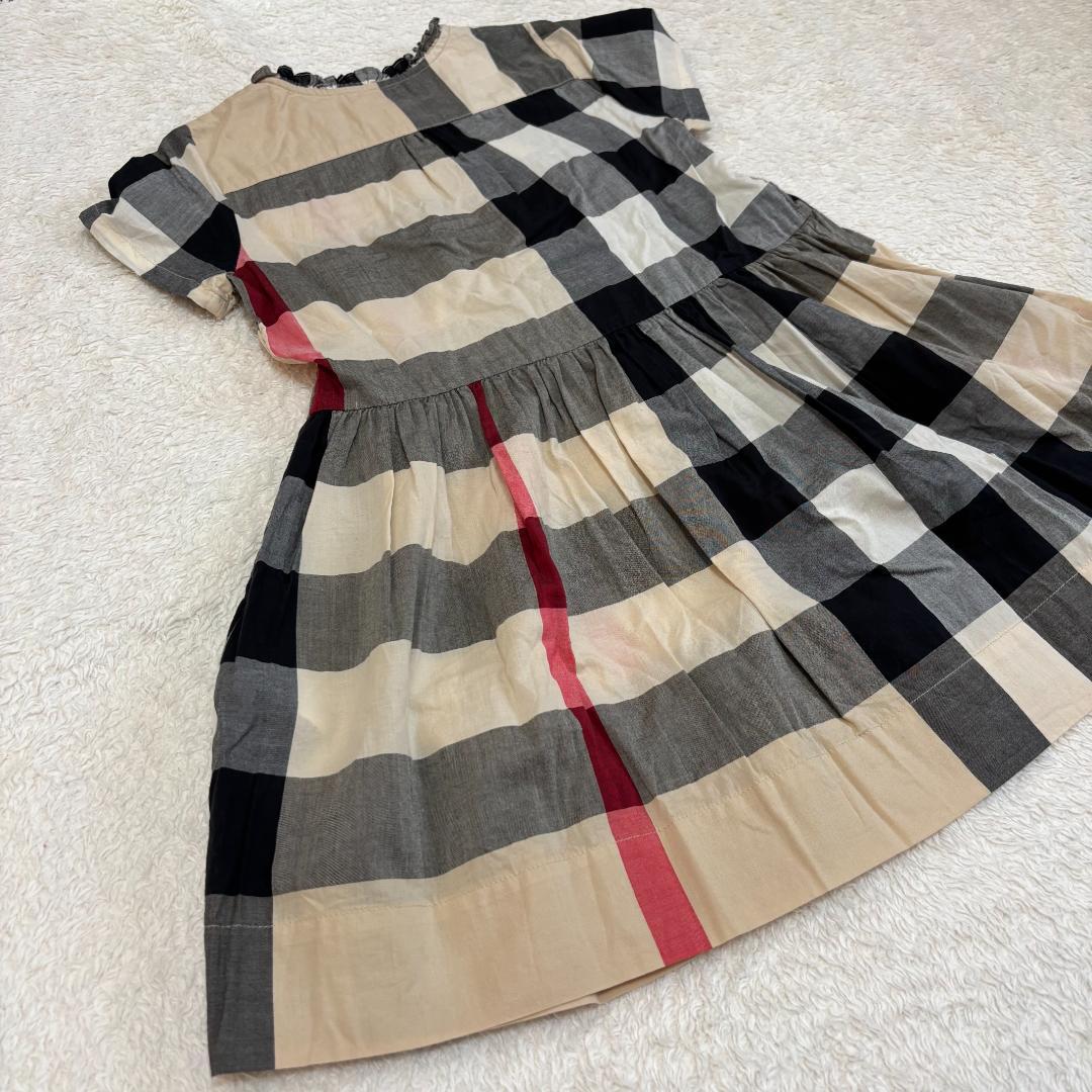 BURBERRY 半袖ワンピース 赤 子供 服 バーバリー⁄BURBERRY†98cm