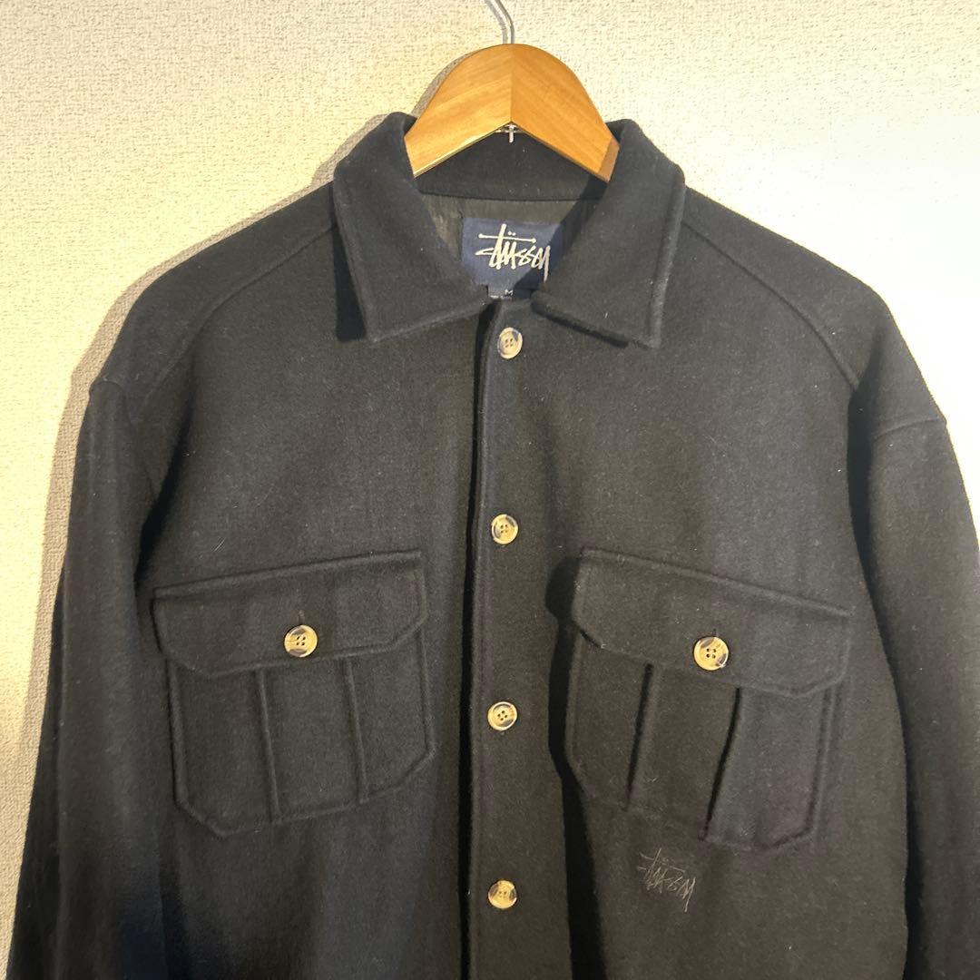 90s old Stussy ウールジャケット 黒 美品 - メルカリ