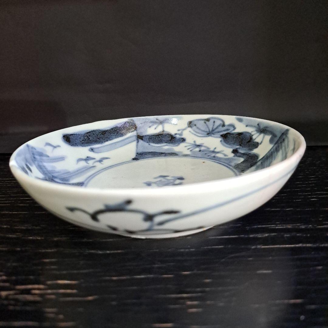 江戸初期 初期伊万里染付 初期渦福 1690…1710年 膳皿