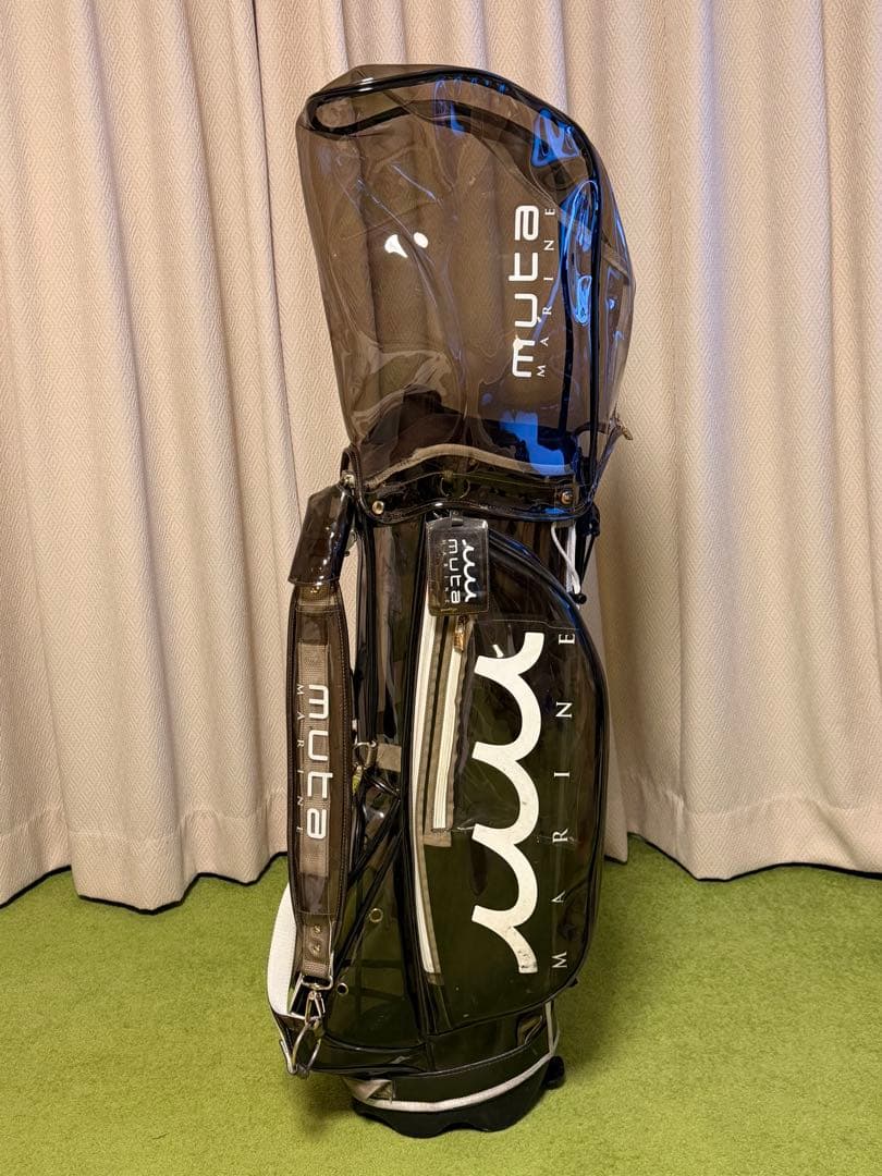 MUTA marin スタンド キャディバッグ ブラウン/クリア スケルトン-人気