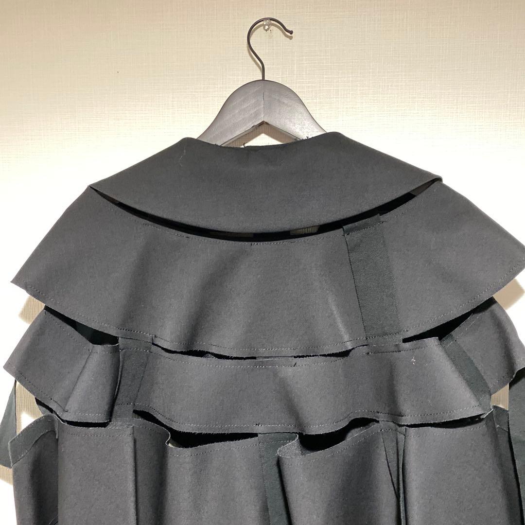 着画あり!!コムデギャルソン 15ss 丸襟 フリルポンチョ