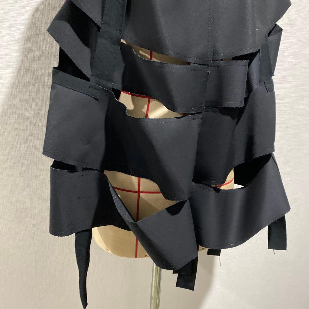 着画あり!!コムデギャルソン 15ss 丸襟 フリルポンチョ