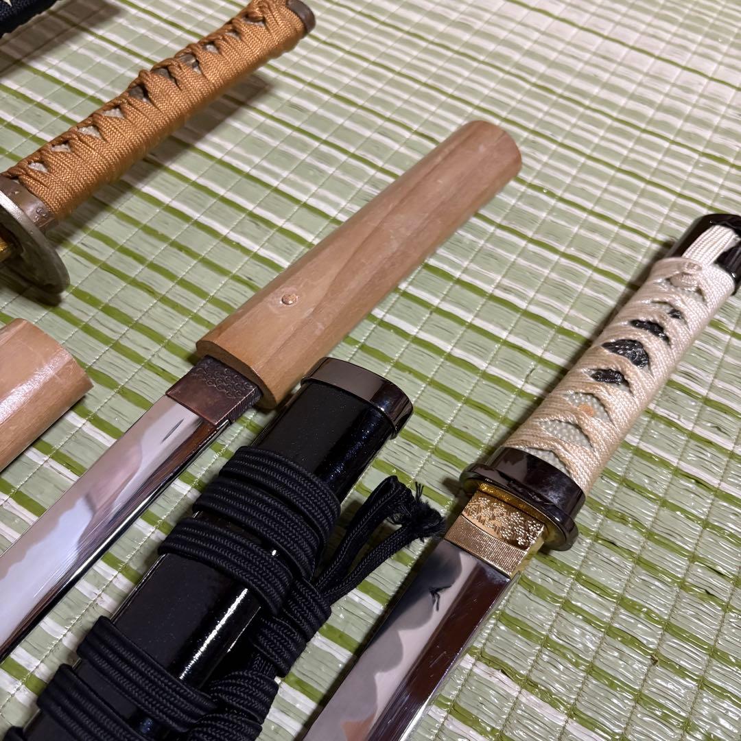模造刀 模擬刀 武士 侍 伝統工芸 剣 ソード 太刀 小太刀 鞘 鍔 5本
