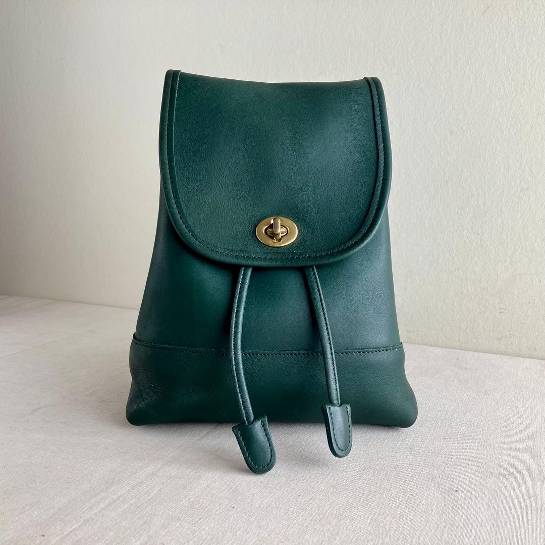バッグ Vintage Coach Daypack Bottle Green RARE Coach Vintage Preowned RARE Bottle Green Rucksack Backpack - Etsy