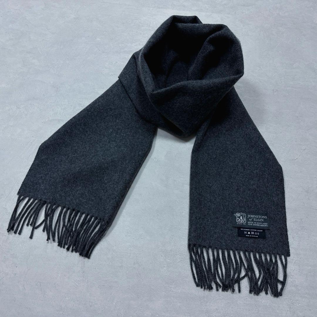 販売 中ファッション - 新品 ジョンストンズ UA別注 カシミヤマフラー