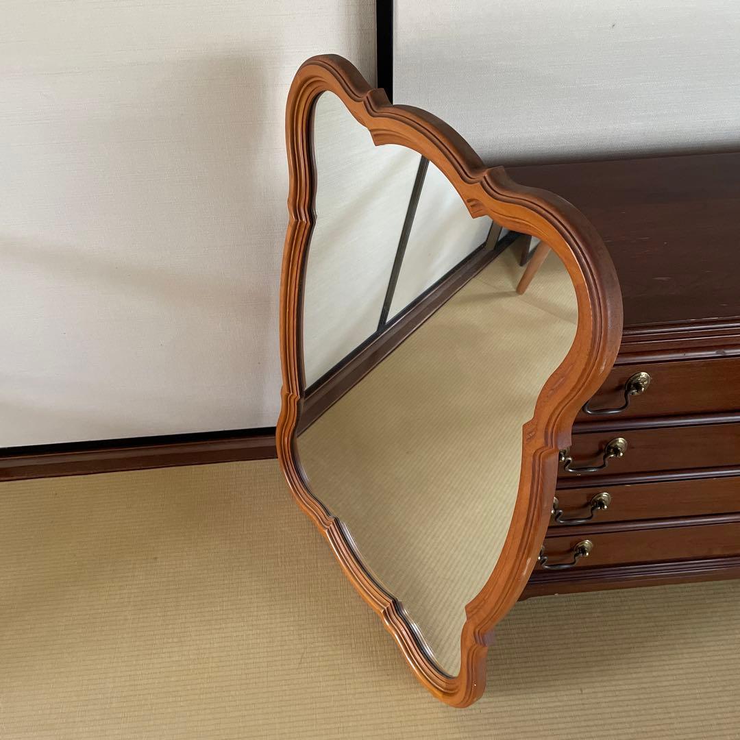 大塚家具壁鏡ナラ材アンティーク