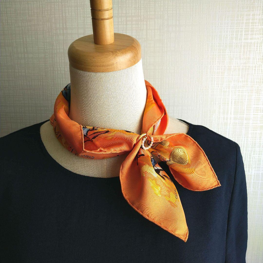 エルメス プチカレ concerto コンチェルト アート風楽器 スカーフ